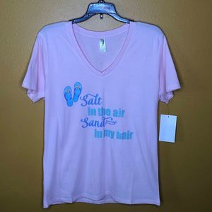 Good Life Beach Sand Pink Graphic Tshirt